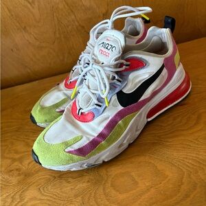 Nike Kids Air Max React White Multicolor Sneakers